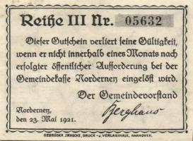 Német Birodalom /Weimari Köztársaság/ Norderney 1921. 10Pf + 25Pf + 50Pf 3klf db, teljes sor T:I-