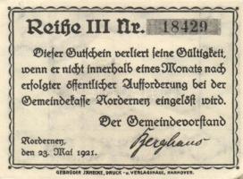 Német Birodalom /Weimari Köztársaság/ Norderney 1921. 10Pf + 25Pf + 50Pf 3klf db, teljes sor T:I-