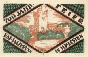 Német Birodalom /Weimari Köztársaság/ Ober-Salzbrunn 1921. 50Pf(5x) 5klf db, teljes sor T:I