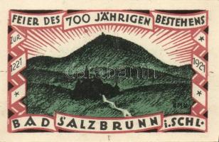 Német Birodalom /Weimari Köztársaság/ Ober-Salzbrunn 1921. 50Pf(5x) 5klf db, teljes sor T:I