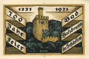 Német Birodalom /Weimari Köztársaság/ Ober-Salzbrunn 1921. 50Pf(5x) 5klf db, teljes sor T:I