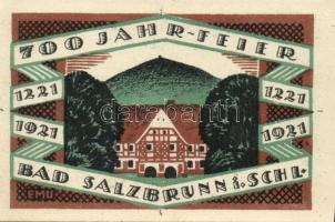 Német Birodalom /Weimari Köztársaság/ Ober-Salzbrunn 1921. 50Pf(5x) 5klf db, teljes sor T:I