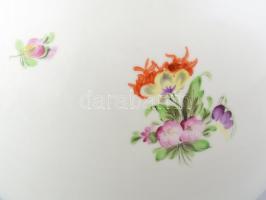 Óherendi díszváza, kézzel festett porcelán, jelzett, hibátlan, m: 19 cm, d: 17 cm