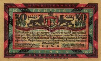 Német Birodalom /Weimari Köztársaság/ Oldenburg 1921. 50Pf(6x) 6klf db, teljes sor T:I