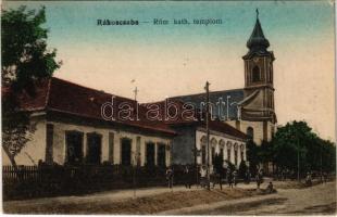 1917 Budapest XVII. Rákoscsaba, Római katolikus templom. Varga Mihály kiadása