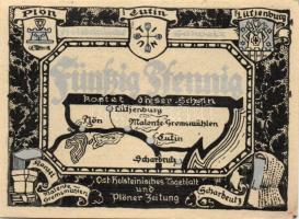 Német Birodalom /Weimari Köztársaság/ Plön D.N. 50Pf(5x) 5klf db, teljes sor T:I