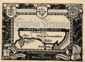 Német Birodalom /Weimari Köztársaság/ Plön D.N. 50Pf(5x) 5klf db, teljes sor T:I