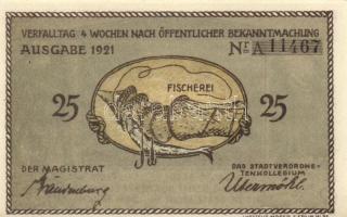 Német Birodalom /Weimari Köztársaság/ Plön 1921. 25Pf + 50Pf + 75Pf + 1M 4klf db, teljes sor T:I