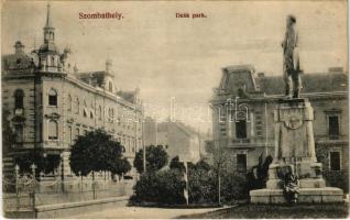 1913 Szombathely, Deák park és Horváth Boldizsár szobor (Rb)