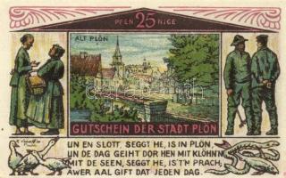 Német Birodalom /Weimari Köztársaság/ Plön 1921. 25Pf + 50Pf + 75Pf + 1M 4klf db, teljes sor T:I