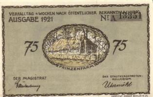 Német Birodalom /Weimari Köztársaság/ Plön 1921. 25Pf + 50Pf + 75Pf + 1M 4klf db, teljes sor T:I