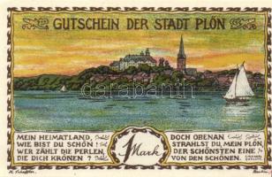 Német Birodalom /Weimari Köztársaság/ Plön 1921. 25Pf + 50Pf + 75Pf + 1M 4klf db, teljes sor T:I