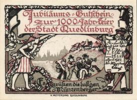 Német Birodalom /Weimari Köztársaság/ Quedlinburg 1922. 50Pf(6x) 6klf db, teljes sor T:I