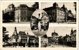 1943 Nagyvárad, Oradea; részletek országzászlóval / Hungarian flag
