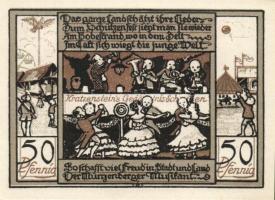 Német Birodalom /Weimari Köztársaság/ Quedlinburg 1922. 50Pf(6x) 6klf db, teljes sor T:I