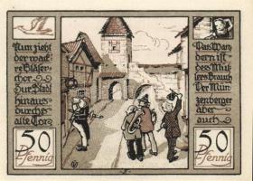 Német Birodalom /Weimari Köztársaság/ Quedlinburg 1922. 50Pf(6x) 6klf db, teljes sor T:I