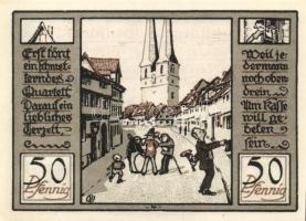 Német Birodalom /Weimari Köztársaság/ Quedlinburg 1922. 50Pf(6x) 6klf db, teljes sor T:I