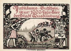 Német Birodalom /Weimari Köztársaság/ Quedlinburg 1922. 50Pf(6x) 6klf db, teljes sor T:I