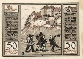 Német Birodalom /Weimari Köztársaság/ Quedlinburg 1922. 50Pf(6x) 6klf db, teljes sor T:I