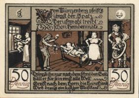 Német Birodalom /Weimari Köztársaság/ Quedlinburg 1922. 50Pf(6x) 6klf db, teljes sor T:I