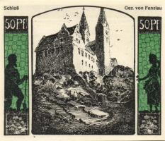 Német Birodalom /Weimari Köztársaság/ Quedlinburg 1922. 50Pf(10x) 10klf db, teljes sor T:I