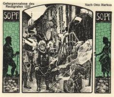 Német Birodalom /Weimari Köztársaság/ Quedlinburg 1922. 50Pf(10x) 10klf db, teljes sor T:I