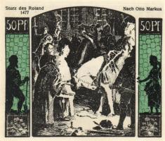 Német Birodalom /Weimari Köztársaság/ Quedlinburg 1922. 50Pf(10x) 10klf db, teljes sor T:I