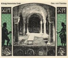 Német Birodalom /Weimari Köztársaság/ Quedlinburg 1922. 50Pf(10x) 10klf db, teljes sor T:I