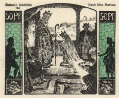 Német Birodalom /Weimari Köztársaság/ Quedlinburg 1922. 50Pf(10x) 10klf db, teljes sor T:I