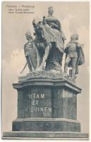 Pozsony, Pressburg, Bratislava; Mária Terézia szobor / monument (ázott / wet damage)