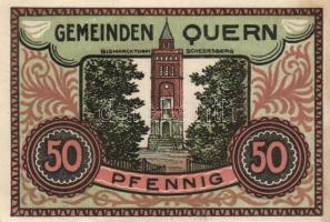 Német Birodalom /Weimari Köztársaság/ Quern 1921. 25Pf(3x) + 50Pf(3x) összesen 6klf db, teljes sor T...