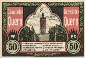 Német Birodalom /Weimari Köztársaság/ Quern 1921. 25Pf(3x) + 50Pf(3x) összesen 6klf db, teljes sor T...