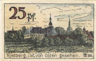 Német Birodalom /Weimari Köztársaság/ Rietberg 1921. 25Pf + 50Pf + 1M + 2M + 5M 5klf db, teljes sor T:II,II/III