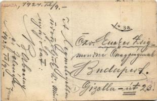 1924 Abbazia, Opatija; szálloda terasza / hotel terrace. photo