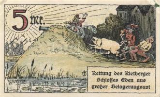 Német Birodalom /Weimari Köztársaság/ Rietberg 1921. 25Pf + 50Pf + 1M + 2M + 5M 5klf db, teljes sor ...