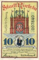 Német Birodalom /Weimari Köztársaság/ Rinteln 1920. 10Pf + 25Pf + 50Pf 3klf db, teljes sor T:I