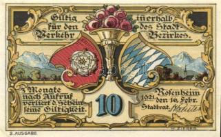 Német Birodalom /Weimari Köztársaság/ Rosenheim 1921. 5Pf + 10Pf + 25Pf(2x) + 50Pf(2x) összesen 6klf...