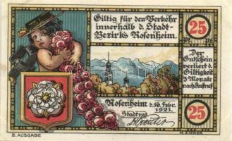 Német Birodalom /Weimari Köztársaság/ Rosenheim 1921. 5Pf + 10Pf + 25Pf(2x) + 50Pf(2x) összesen 6klf...