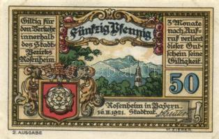 Német Birodalom /Weimari Köztársaság/ Rosenheim 1921. 5Pf + 10Pf + 25Pf(2x) + 50Pf(2x) összesen 6klf...
