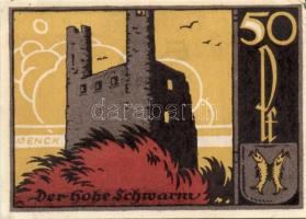 Német Birodalom /Weimari Köztársaság/ Saalfeld 1921. 50Pf(3x) 3klf db, teljes sor T:I