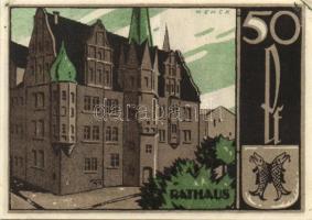 Német Birodalom /Weimari Köztársaság/ Saalfeld 1921. 50Pf(3x) 3klf db, teljes sor T:I