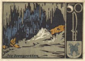 Német Birodalom /Weimari Köztársaság/ Saalfeld 1921. 50Pf(3x) 3klf db, teljes sor T:I