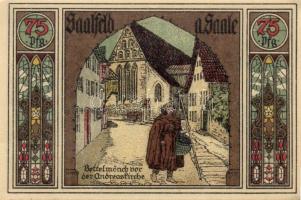 Német Birodalom /Weimari Köztársaság/ Saalfeld 1921. 75Pf(5x) 5klf db, teljes sor T:I