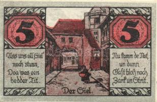 Német Birodalom /Weimari Köztársaság/ Salzwedel 1921. 5Pf + 10Pf + 25Pf + 50Pf 4klf db, teljes sor T...