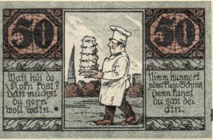 Német Birodalom /Weimari Köztársaság/ Salzwedel 1921. 5Pf + 10Pf + 25Pf + 50Pf 4klf db, teljes sor T...