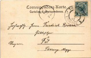 1904 Trieste, Trieszt; Riva Carciotti / port, ships