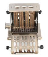 1930 körül Berlin, Art Deco pirítós sütő, jelzett, AEG, Terv: Peter Behrens. Nincs kipróbálva, m: 16...