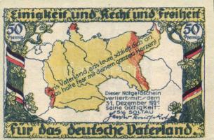 Német Birodalom /Weimari Köztársaság/ Soltau 1921. 50Pf + 75Pf + 1M 3klf db, teljes sor T:I, egyiken teljesen áthúzódó papírránccal
