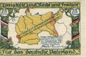 Német Birodalom /Weimari Köztársaság/ Soltau 1921. 50Pf + 75Pf + 1M 3klf db, teljes sor T:I, egyiken...