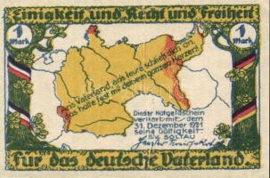 Német Birodalom /Weimari Köztársaság/ Soltau 1921. 50Pf + 75Pf + 1M 3klf db, teljes sor T:I, egyiken...